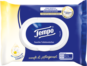 Tempo Feuchte Toilettentücher "sanft&pflegend"