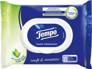 Tempo Feuchte Toilettentücher "sanft&sensitiv"